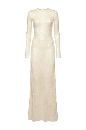 Long Sleeved Sequin Gown DAVID KOMA | RE25DK57DLCREAM